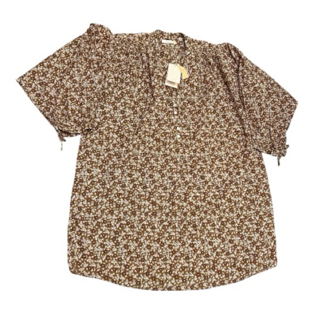 NWT Doen Opal Golden Mesa Floral Brown Long Sleeve Boho Cottage Mini Dress sz XS